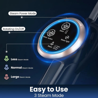 Steam Mop Cleaner with Rotating Mop Pad 10 in 1 Lightweight Spin Mop 1300W Powerful Floor Steamer for Home Hardwood Laminate VM6