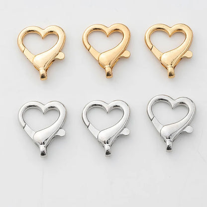 Heart-Shaped Lobster Clasps — Metal Bag & Keychain Charm Connectors