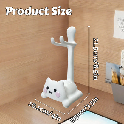 A cute cat-shaped game stand, compatible with PS5/PS4/Xbox/Switch, made of plastic and not easy to break