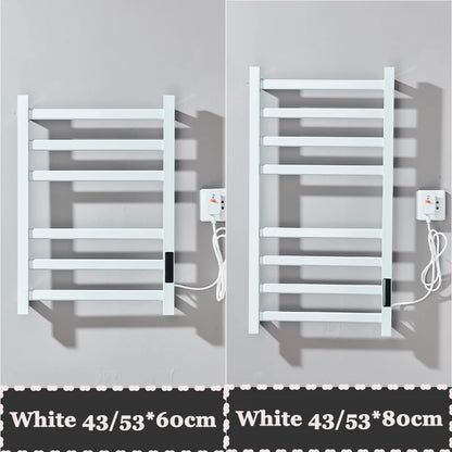 Black/White Electric Towel Rack With Digital Display Touch Temperature&Time Control Smart Heated Towel Rail Towel Warmer