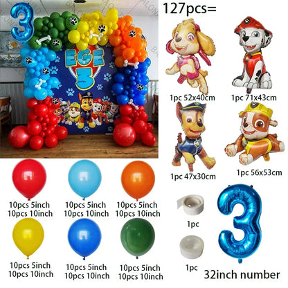 1set Paw Patrol Balloons Kids Birthday Party Supplies Cute Cartoon Anime Patrol Canine Theme Party Decoration Chase Toy Gifts