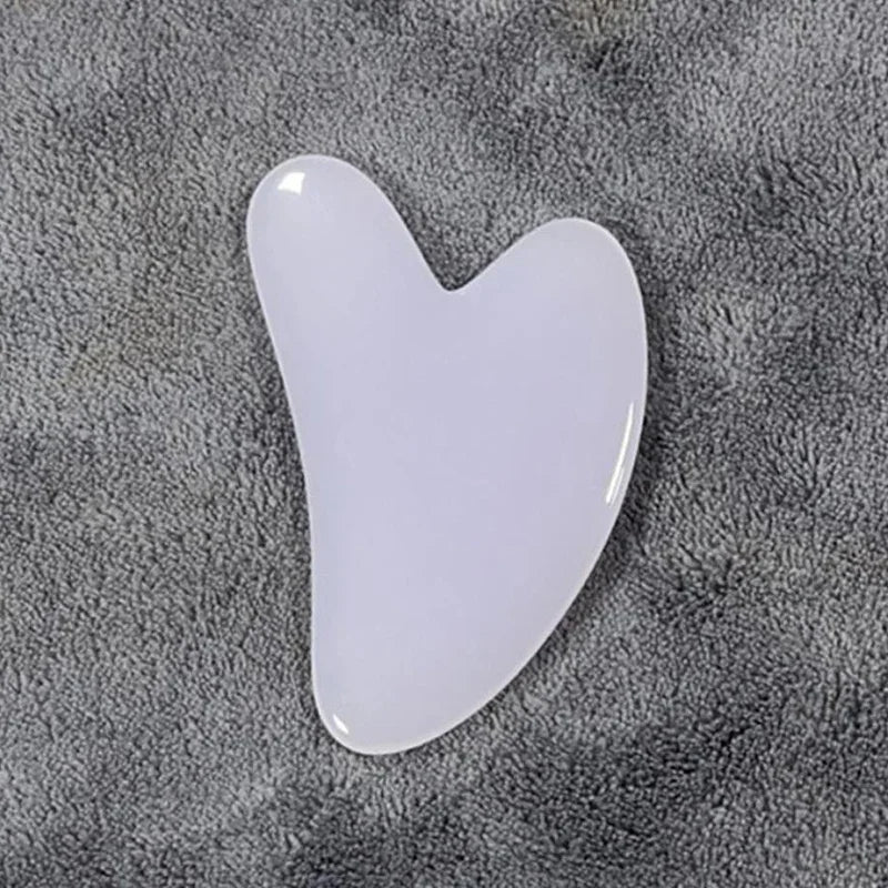 Heart Guasha Stone Face Rose Quartz Jade Massage Tool Chin Nose Lifting Firming Scraping Board Massage Facial Health Care Skin