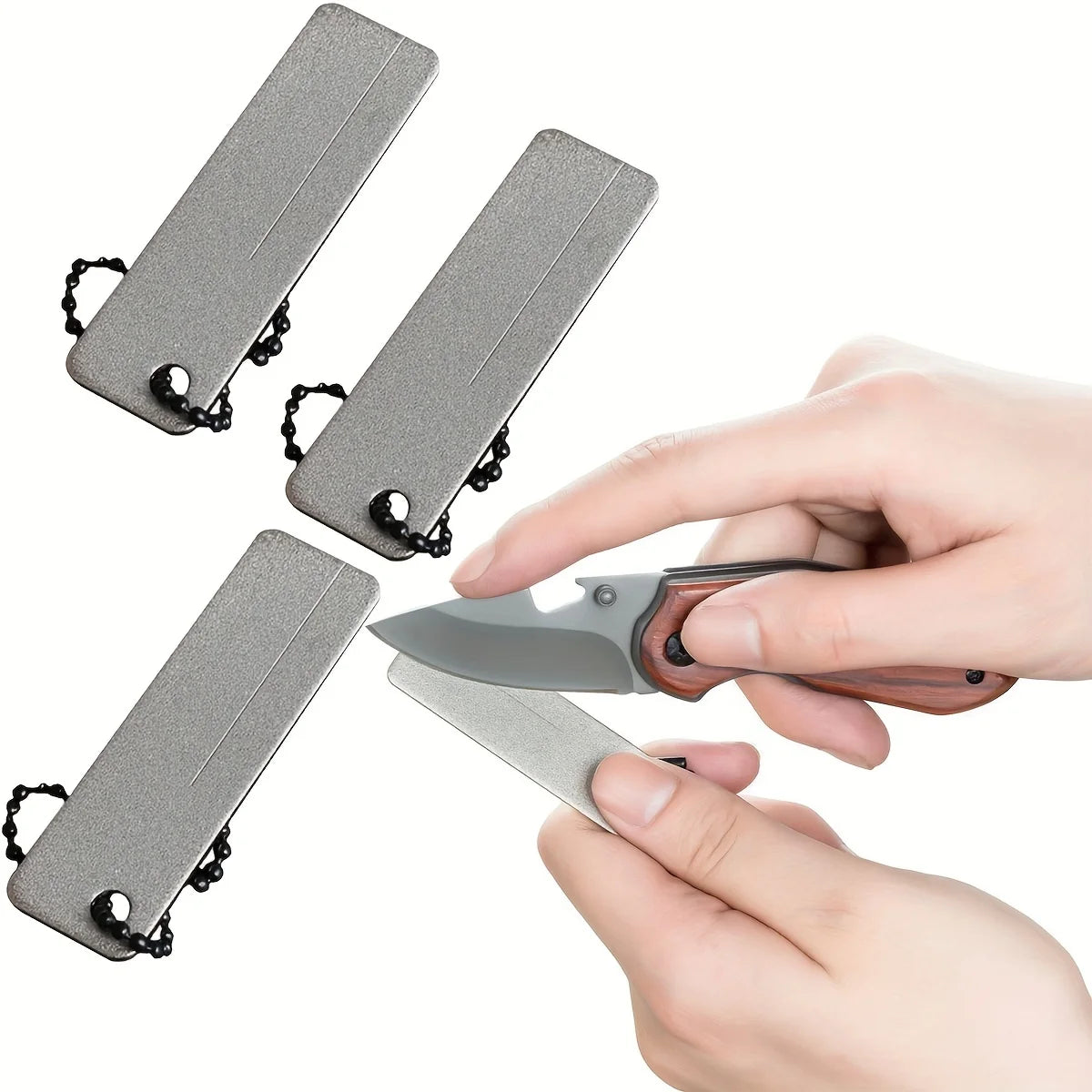 Mini Diamond Knife Sharpener Keychain | Tungsten Carbide Pocket Tool | Outdoor & EDC Sharpener