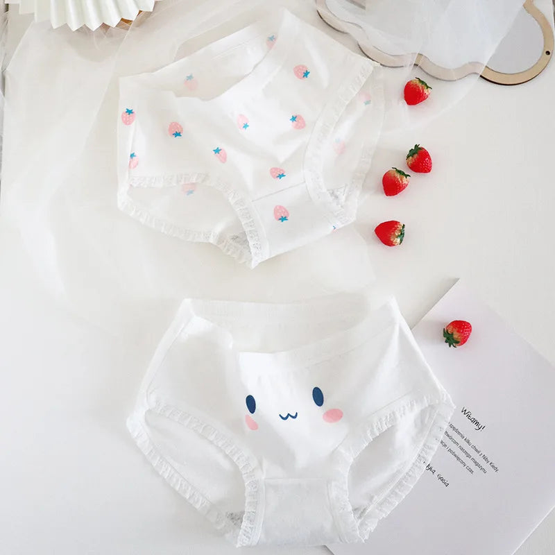 Teenage Triangle Panties Kids Solid White Underwear Pants Pure Cotton Breathable Underpants Child Girls Briefs For 7-16 Years