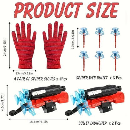 2 Sets of Spider Launcher Sets, Spider Web Shooting Toys, Launcher Wrist Accessories, Youth Toys, Youth Gifts