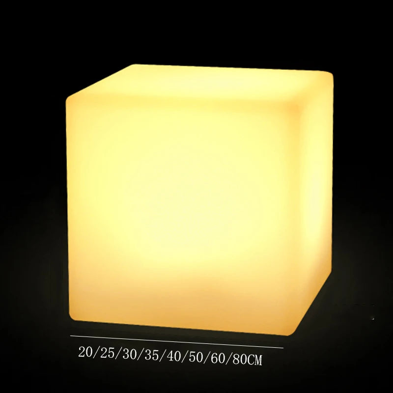 Luminous Cube Lamp Lawn Solar LED Outdoor Lighting Non Solar Lamp Outdoor Garden Decoration Outdoor Courtyard Light
