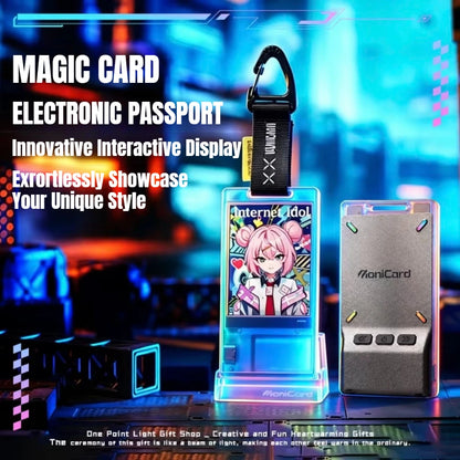 Monicard Magic Card Electronic Pass Badge NFC Bluetooth Smart Digital Badge Customizable GIF Screen Anime Trendy Pendant Gifts