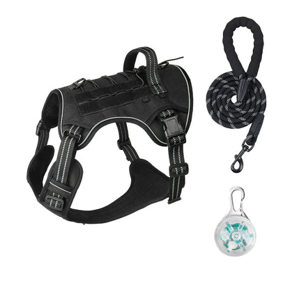 Large Dog Tactical Vest Multi-Function MOLLE-Compatible Harness with Anti-Pull Design for Outdoor Training Gear