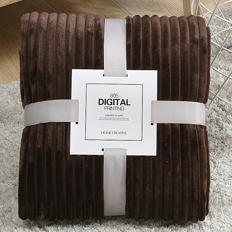 Soft Plaid Blankets Warm Coral Fleece Throw Blanket Sofa Cover Bedspread On The Bed For Adult Kid Pet Winter Warm Blankets
