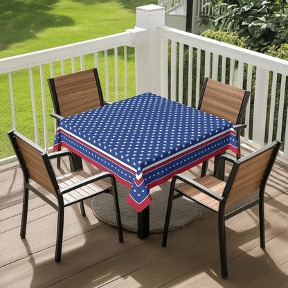 Star Pattern Square Tablecloth Washable Celestial Decorative Table Cloth Cover for Dining Party Picnic