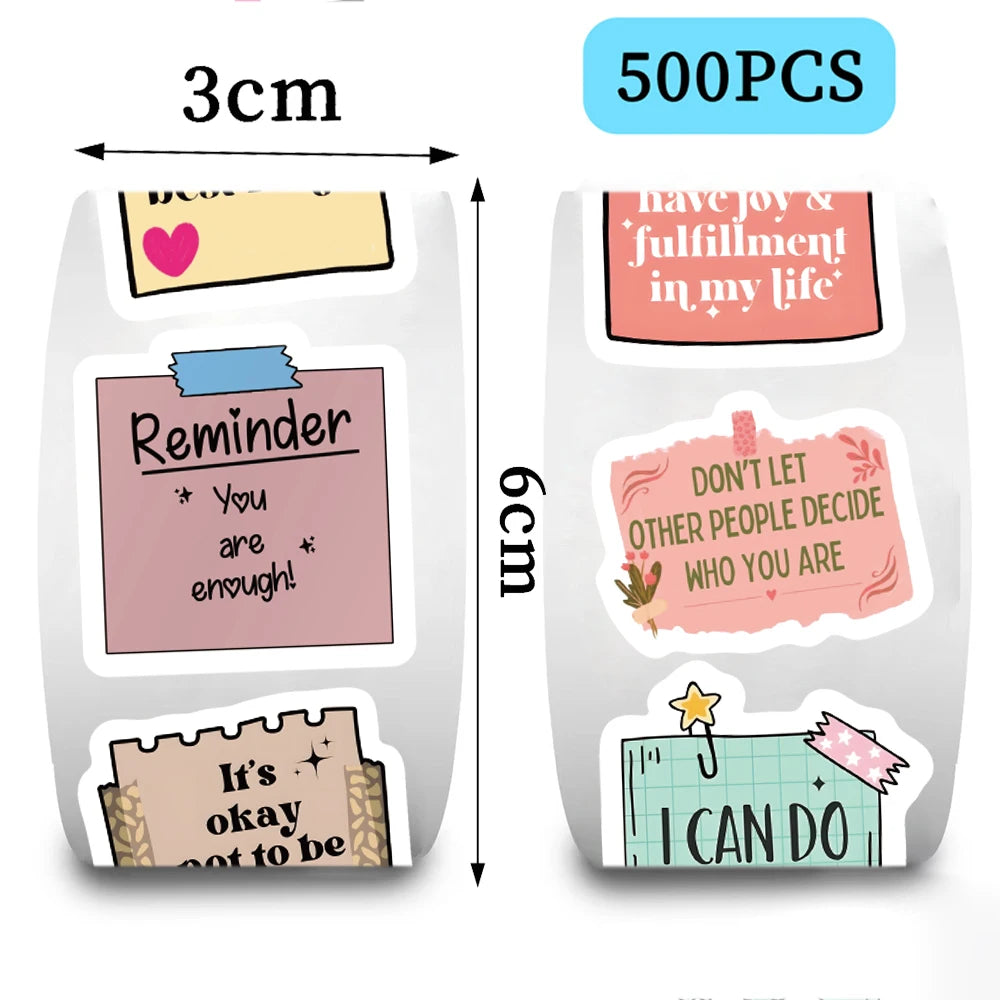 500pcs Motivational Phrase Stickers for Kids Reward Encourage Decals School Classroom Stickers for Teachers Students Toys