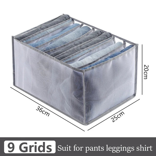 6-Grid Foldable Drawer Divider Underwear Storage Box, Wardrobe Organizer for Bras, Socks & Lingerie, Closet Storage Container