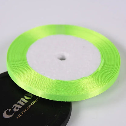 22 Meters/Roll 6mm Silk Satin Ribbons Christmas Halloween Birthday Party Gift Wrapping Ribbons DIY Handmade Crafts Material
