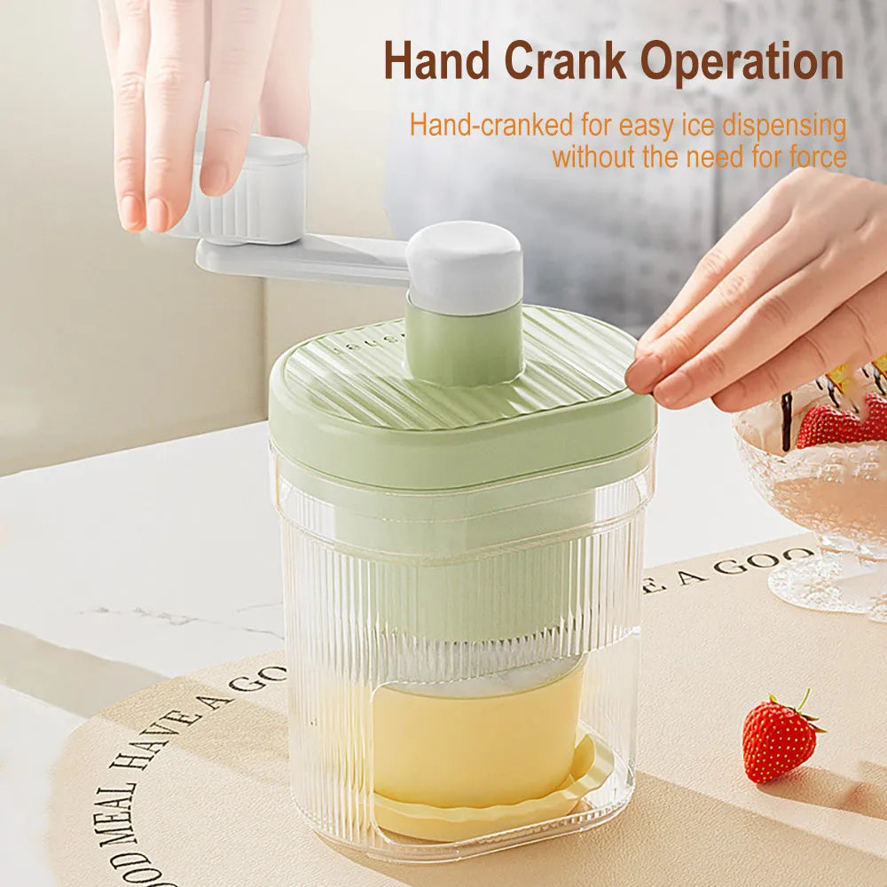 Shaved Ice Machine Small Manual Ice Crusher Home Hand-cranked Machine Making Smoothie Machine Practical Portable Ice Cream Tools