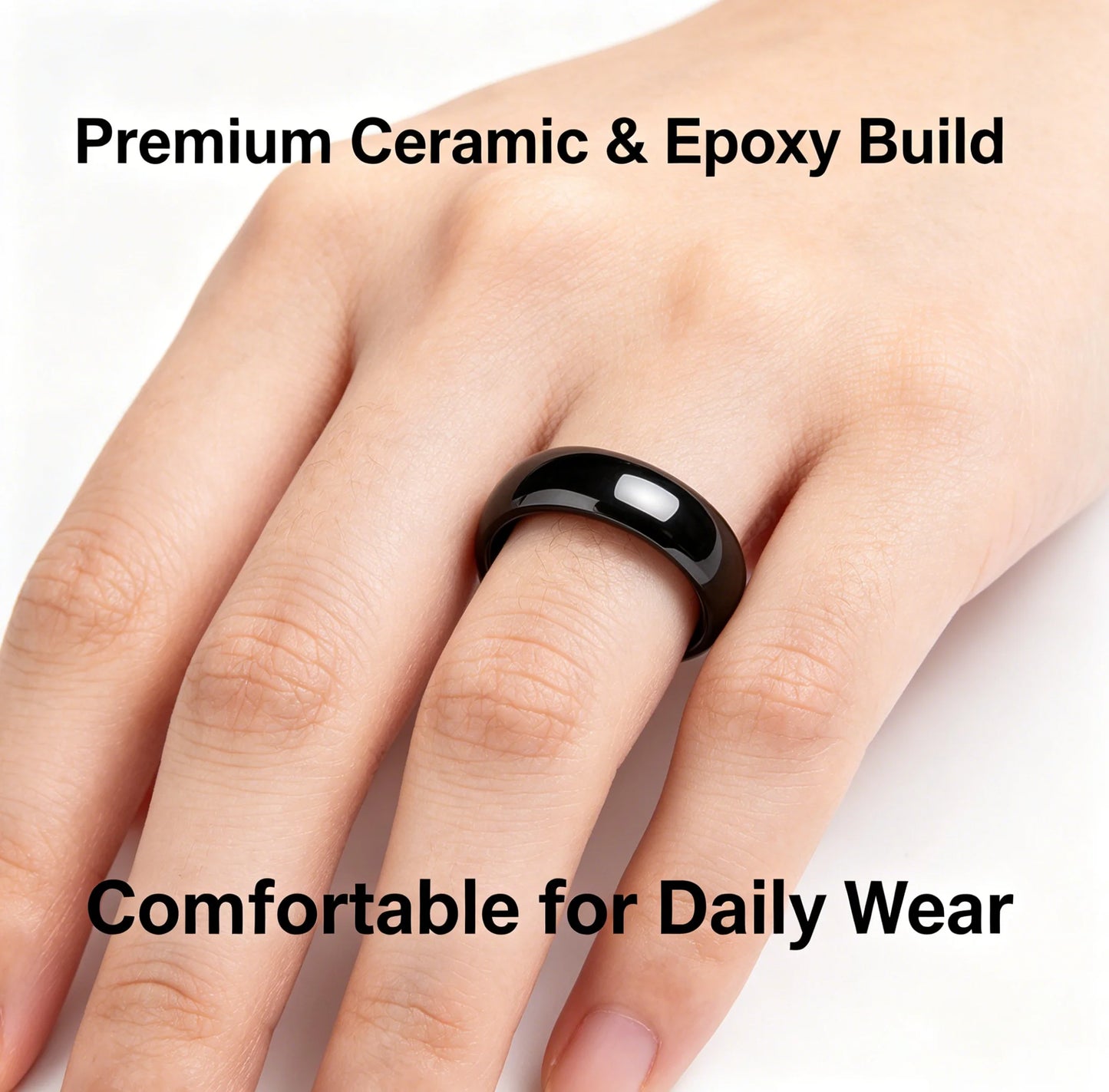 NFC Full Ceramic Smart Ring Compatible with NFC 216 Enabled Phones and Devices Programmable for Bussiness Access control tag