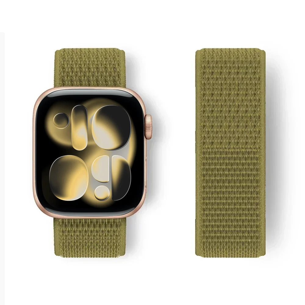 Nylon Loop for Apple Watch Band S11 46mm 40mm 44mm 45mm 42mm 41mm 49mm Smart Belt Bracelet for IWatch 11/10/9/8/7/6/SE/5/4 Strap