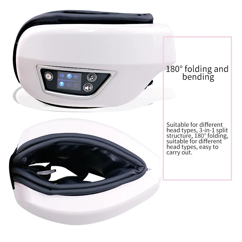 Electric Eye Massager Foldable Smart Airbag Vibrating Kneading Relax Massage Relieve Eye Dry Fatigue Bluetooth Music Eye Care