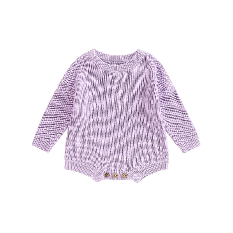 0-2Y Knitting Newborn Baby Girl Boy Spring Autumn Clothes Cute Long Sleeve Sweater Romper Jumpsuit Casual New born Outfits