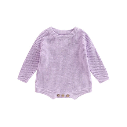0-2Y Knitting Newborn Baby Girl Boy Spring Autumn Clothes Cute Long Sleeve Sweater Romper Jumpsuit Casual New born Outfits
