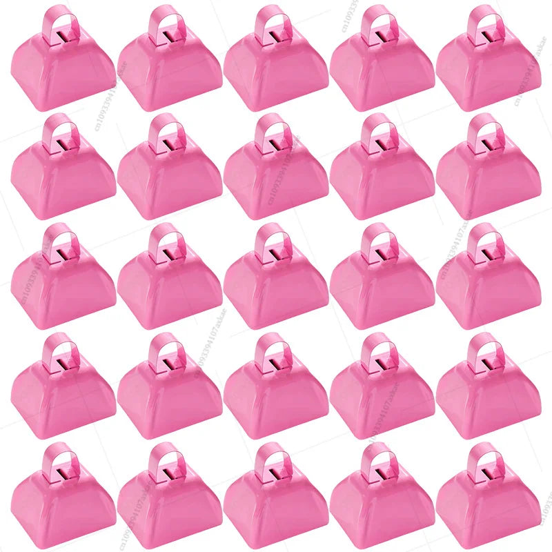 12-100 Pcs Metal Cowbells for Sporting Event 3 Inch Small Noise Makers Cow Bell for Football Event Wedding Party Favor for Guest