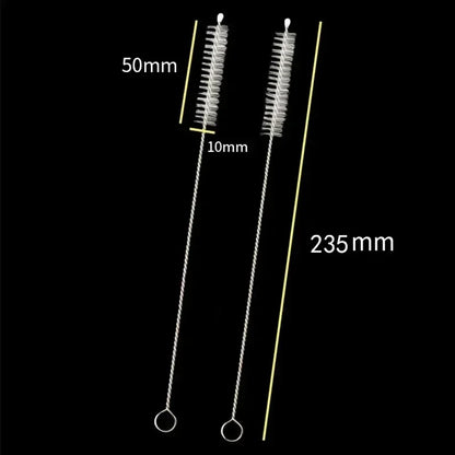 100-1PCS Straw Cleaning Brush Reusable Tube Pipe Cleaner Stainless Steel Nylon Long Drinking Straws Brushes For Baby Cup Bottles