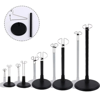 Doll Bracket White Black 15/20/25/35/45CM Adjustable Metal Stand Holder Toy Store Display Support Accessories Toy Store Display