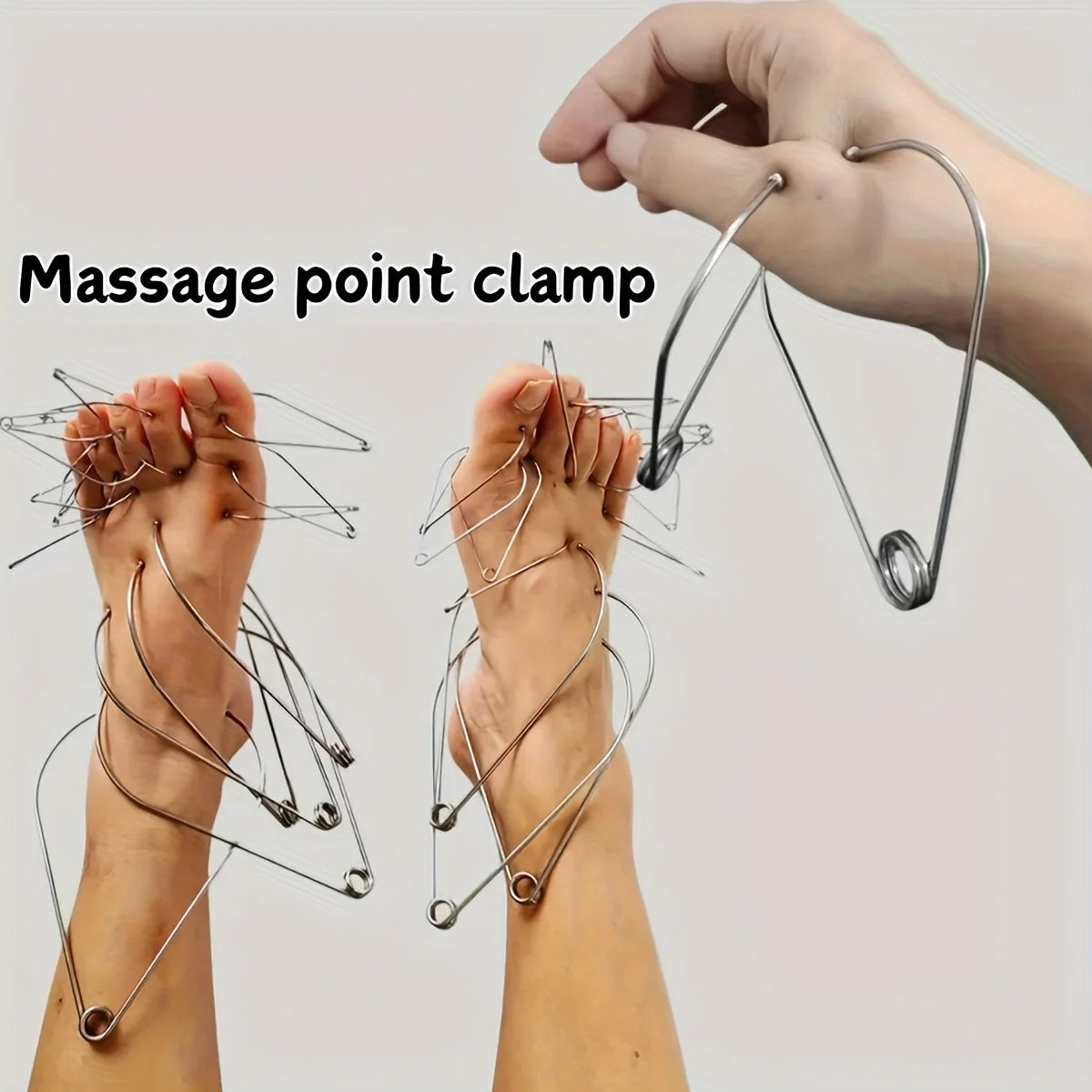 10pcs Metal Clamps for Acupressure Massage Tool for Reflexology of Hands And Feet Featuring for Muscle Full Body Use Health Care