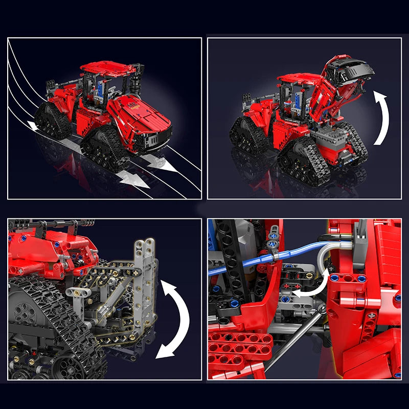 Mould King 18020 Technical Car Toys The APP RC MOC-35270 Pneumatic Crawler Tractor Building Block Brick Kids Christmas Gift