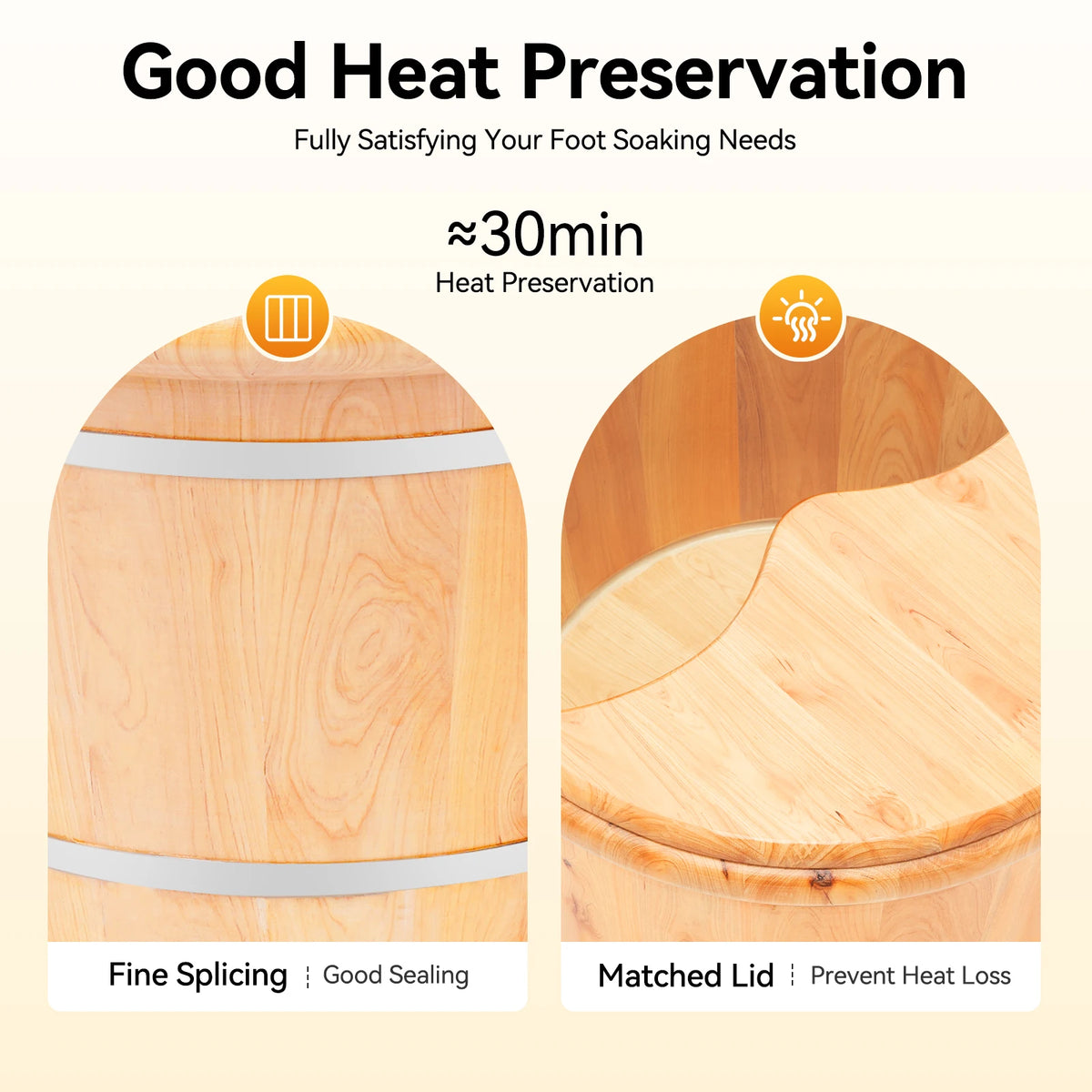 Foot Bath Massager Cedar Wood Color Free Standing Footbath Basin Foot Soaking Bath Basin Foot Bucket Footbathing Home Supplie