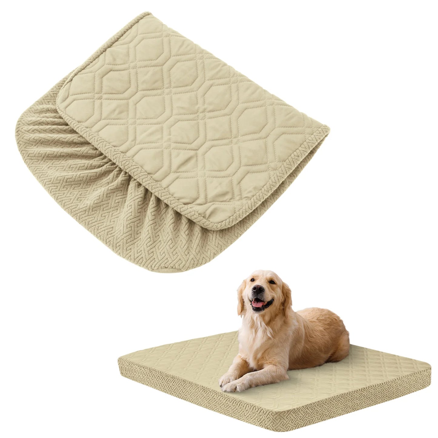 Dog Bed Covers Replacement Washable - Waterproof Dog Bed Covers Quilted, Water Absorbable Pet Puppy Bed Cover for Dog Cat