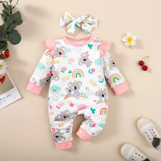 0-12 Months Newborn Baby Clothes Long Sleeves Cute