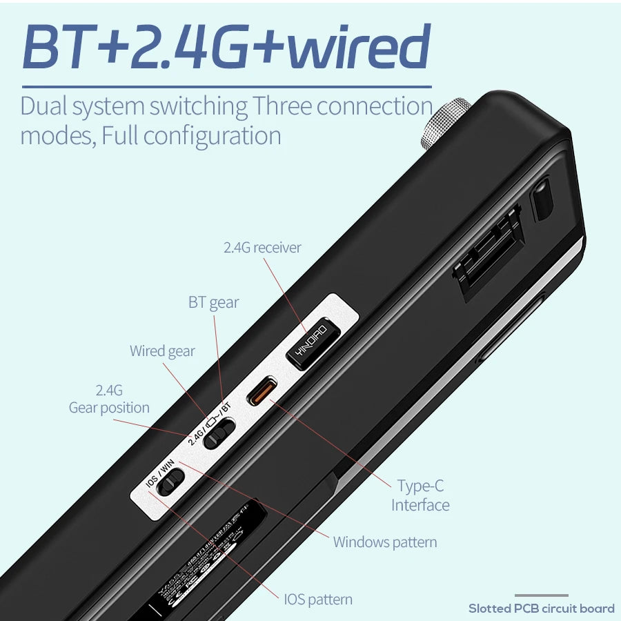 Hot-swappable Mechanical Keyboard Kit 3-Mode BT 2.4G Wireless RGB Backlit Gasket Structure for PC Laptop Gamers