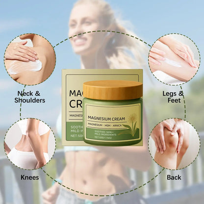 Total Magnesium Cream for Daily Body Massage Moisturizing Body for Joint Feet Hands Legs Muscles Soothing Care