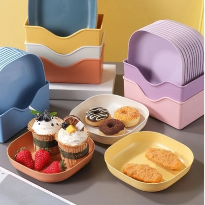1 Set Dish Square Snack Plate With Storage Box For Home Kitchen Party Snacks Fruits Home Kitchen Accessories