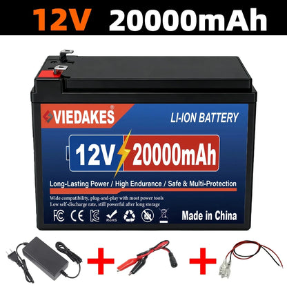 VIEDAKES Brand New 3S7P 12V 100Ah LiFePO4 18650 Battery Pack Power Bank Lightweight Design for Hiking Backpacking Trips