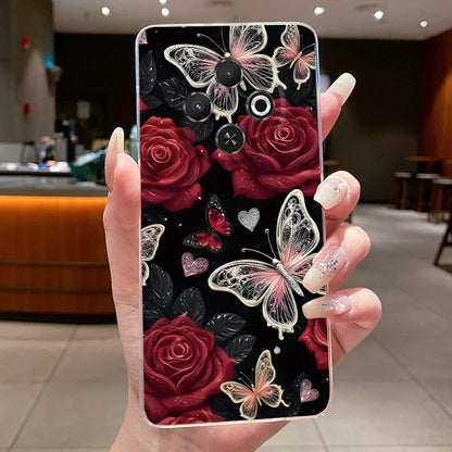 For Tecno Spark 30C Case kl5 kl5n Aesthetic Butterfly Flower Clear Soft Silicone Back Cover Techno Spark 30C Phone Case k15 k15n