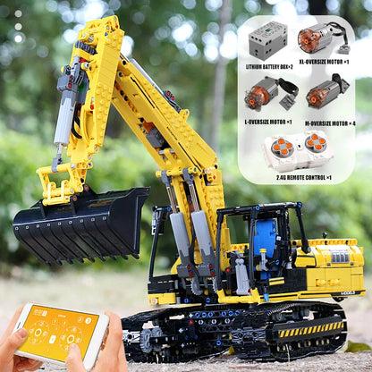 Mould King 13112 Technical Car Toys The Motorized MOC-2513 Excavator Building Block Assembly Excavator Brick Kids Christmas Gift