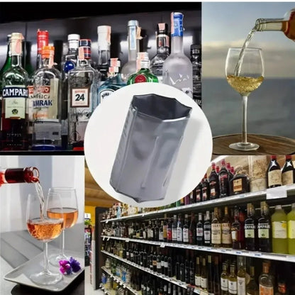 Rapid 33cm x 18cm Wine Cooler Bag Reusable Silver Finish Insulated Wine Sleeve Ice Less Refrigerant Gel Gel Cooler Wrap Barbecue