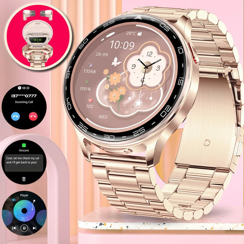 From DAORKOW Smartwatch TWS 2-in-1 Bluetooth Earphones With Built-in Speaker HIFI 9D Sound Quality Health Exercise Monitoring