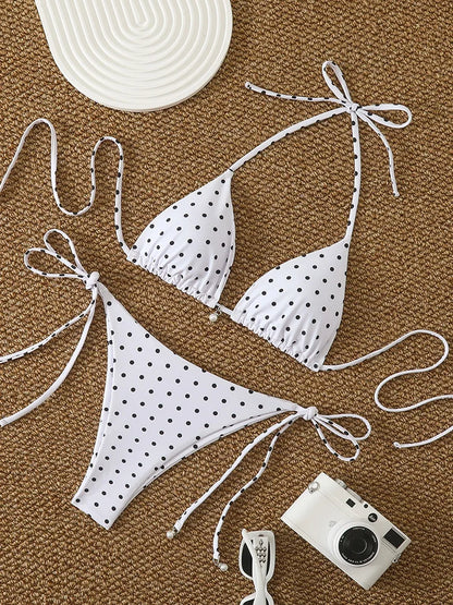 Sexy Bikinis 2026 Classic Retro Polka Dot Women's Swimsuit Pearl Micro Bikinis Set Female Swimwear Woman Bathing Suit Beachwear