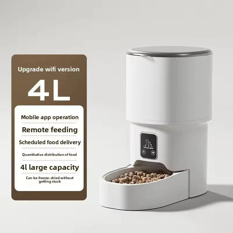 Automatic Dog Cat Feeder Smart Timer Quantitative App Remote Control Visible Food Dispenser For Puppy Kitten Pet Supplies