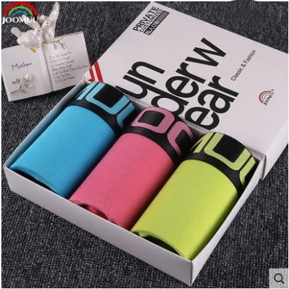 3PCS Popular Solid Women's Cotton Panties Boxer Underwear Ladies Breathable Letter Belt Briefs  Sports Female Knickers Boyshorts