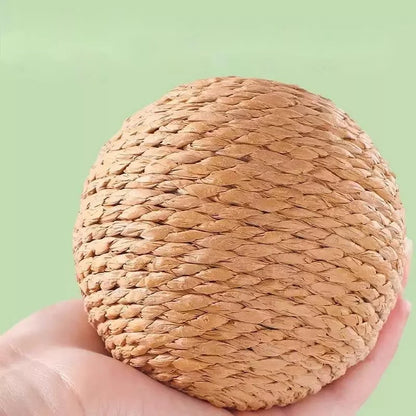 Interactive Sisal Cat Scratching Ball Toy For Kitten Teeth Cleaning Anti Bite 10CM Super Big Cat Ball Sounding Toy Pet Supplies