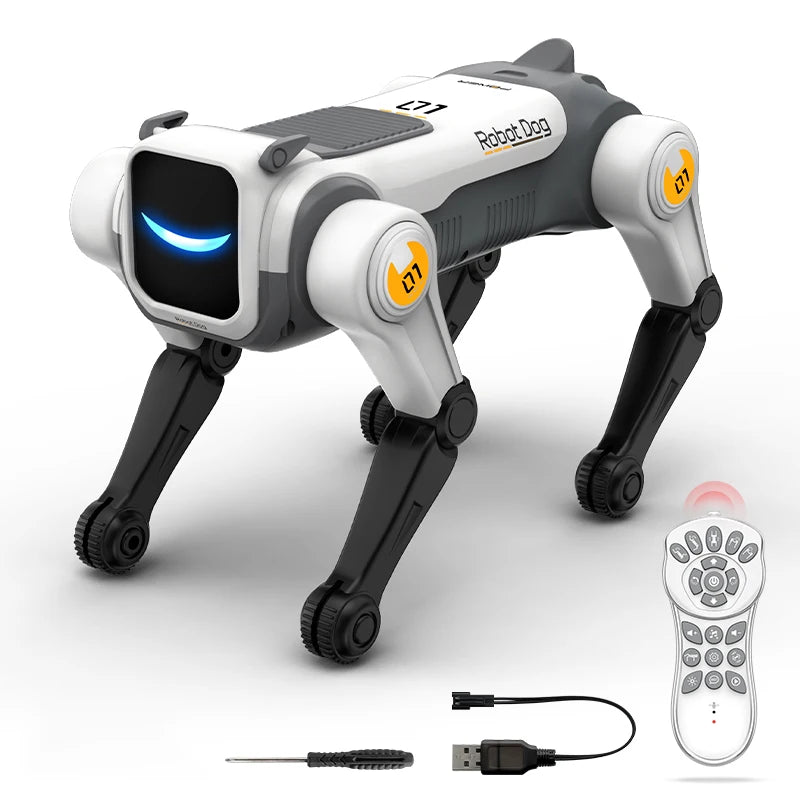 2.4Ghz Remote Control Stunt Robot Dog, Singing & Dancing Smart RC Robot Pet Toy, Fun Electronic Gift for Kids Age 8+