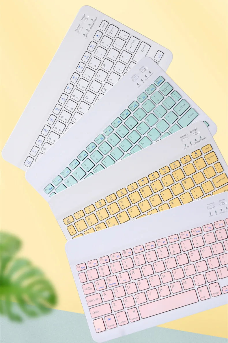 2026 New 10 inch For iPad Pro 11 Bluetooth Wireless Keyboard and Mouse English Hebrew For Android IOS Windows Phone Tablet