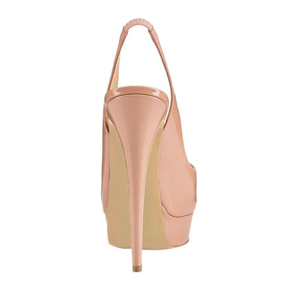 LOSLANDIFEN New 14CM Platform Super High Heels For Woman Sexy Open Toe Sandals Gladiator Party Dress Women Shoes Plus Size 44
