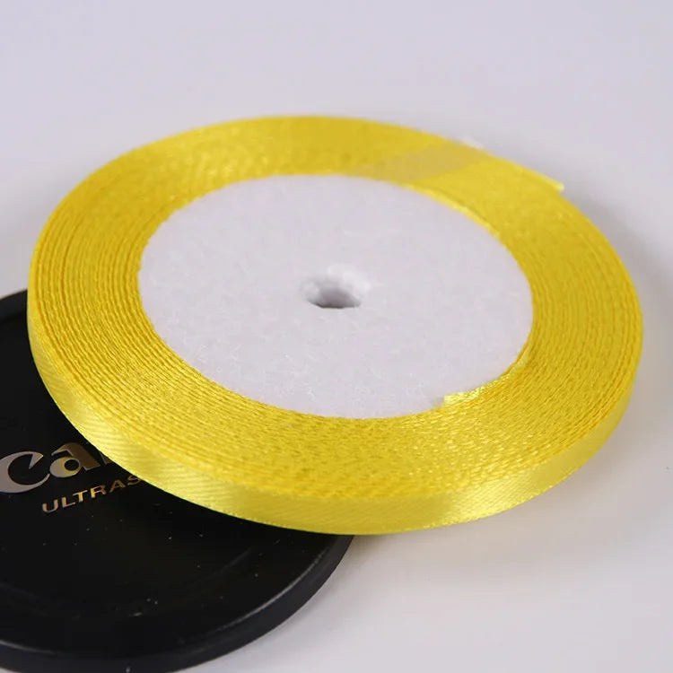 22 Meters/Roll 6mm Silk Satin Ribbons Christmas Halloween Birthday Party Gift Wrapping Ribbons DIY Handmade Crafts Material