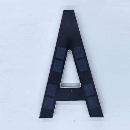 LED Solar House Number Light Waterproof Address Sign Modern Light Sensor Door Plate for Outdoor Home Yard Wall Decoration Use