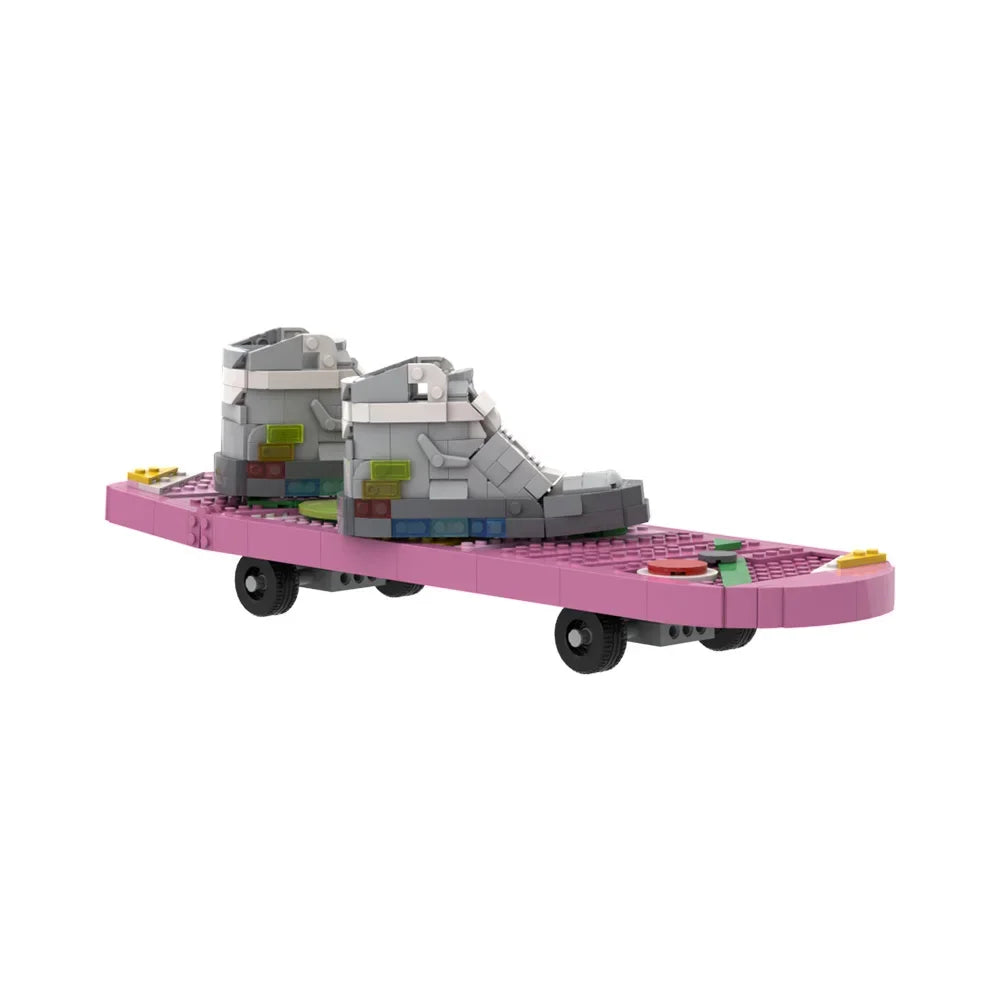 MOC Movie Back to the Future Skateboard Bricks Model High Tech Skateboard Shoes Creative Building Blocks Toys Kids Birthday Gift