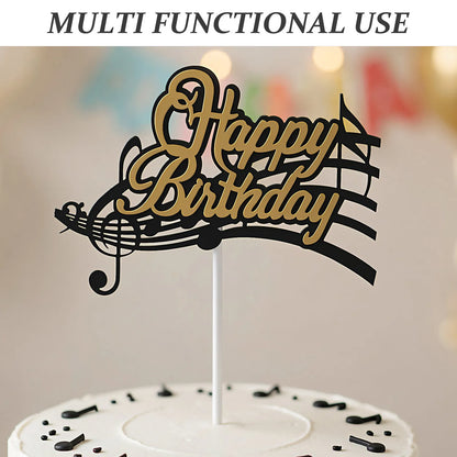 32 Pcs Music Party Decoration Kit Instrument Cake Decorations Cupcake Decorating Accents Note Instruments Musical Birthday